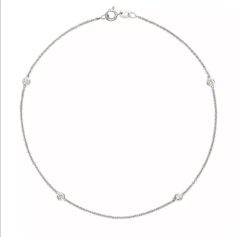Diamond Bezel Ankle Bracelet 14K White Gold, .20 ct. t.w. Anklet Bloomingdale’s